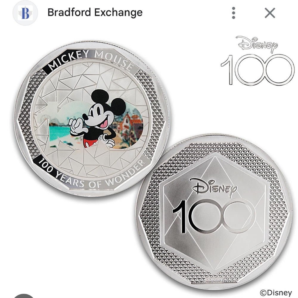 Bradford exchange Disney 100 Coin